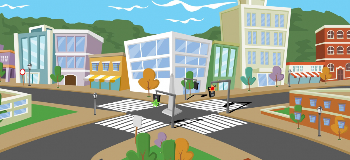 General stock image of city street